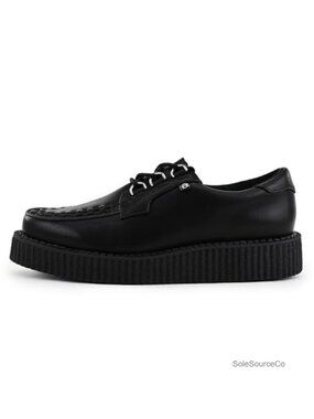 Anarchic Faux Leather Creeper Shoes Platform Lace-Up